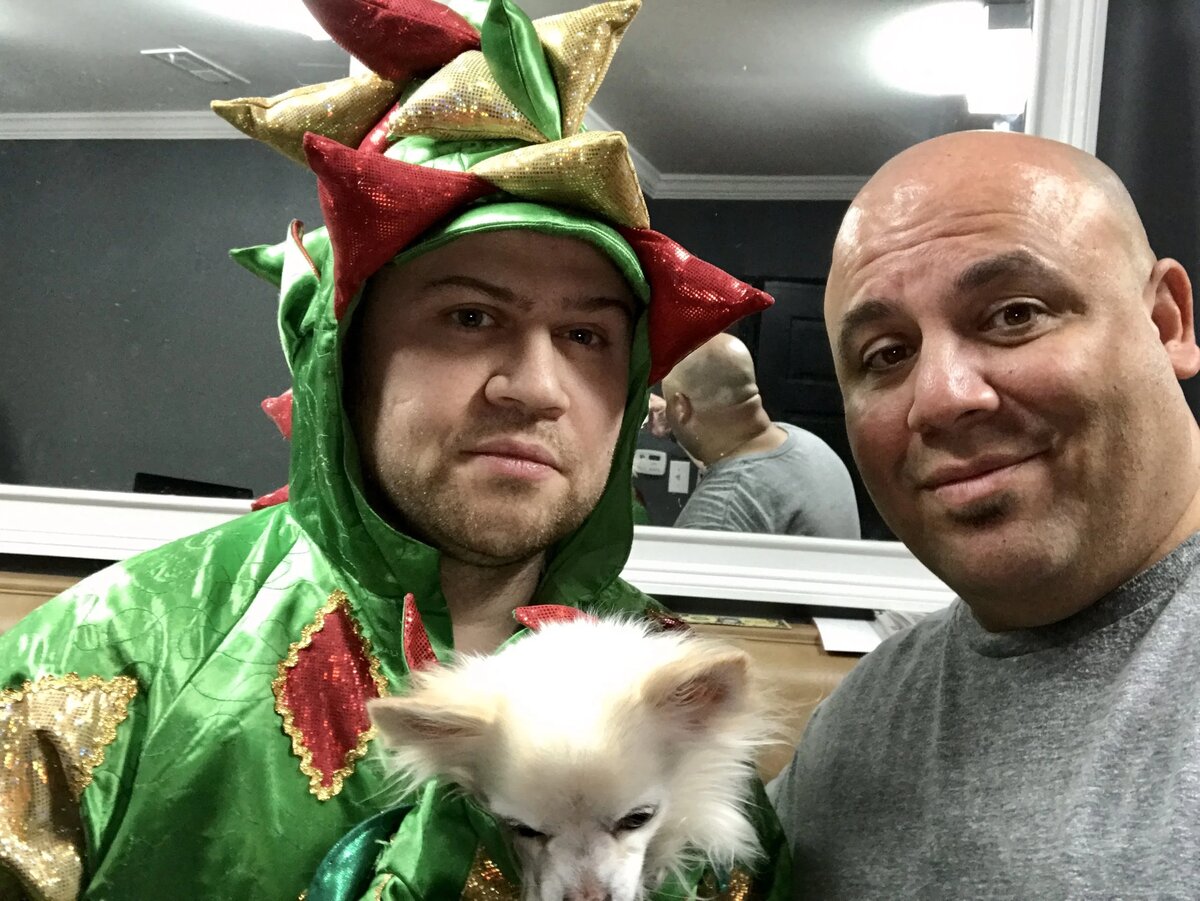 Carlos Rodriguez with Piff the Magic Dragon